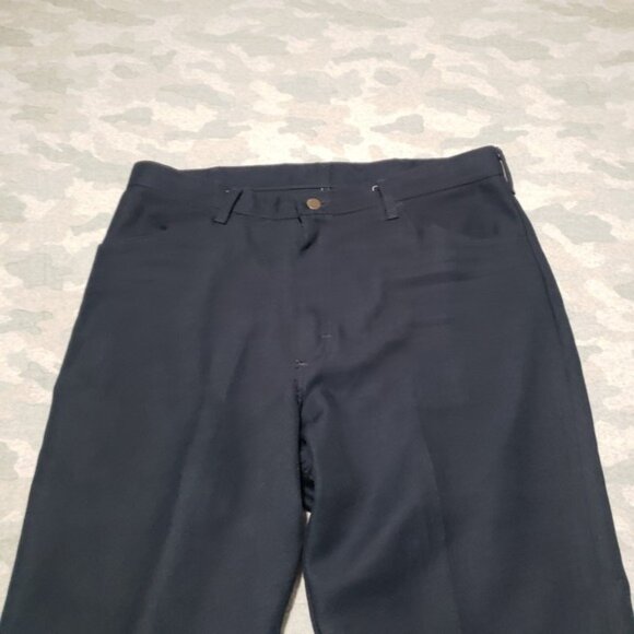 Vintage Maverick Pants Mens 35 Blue Made In USA Pockets - Picture 2 of 10